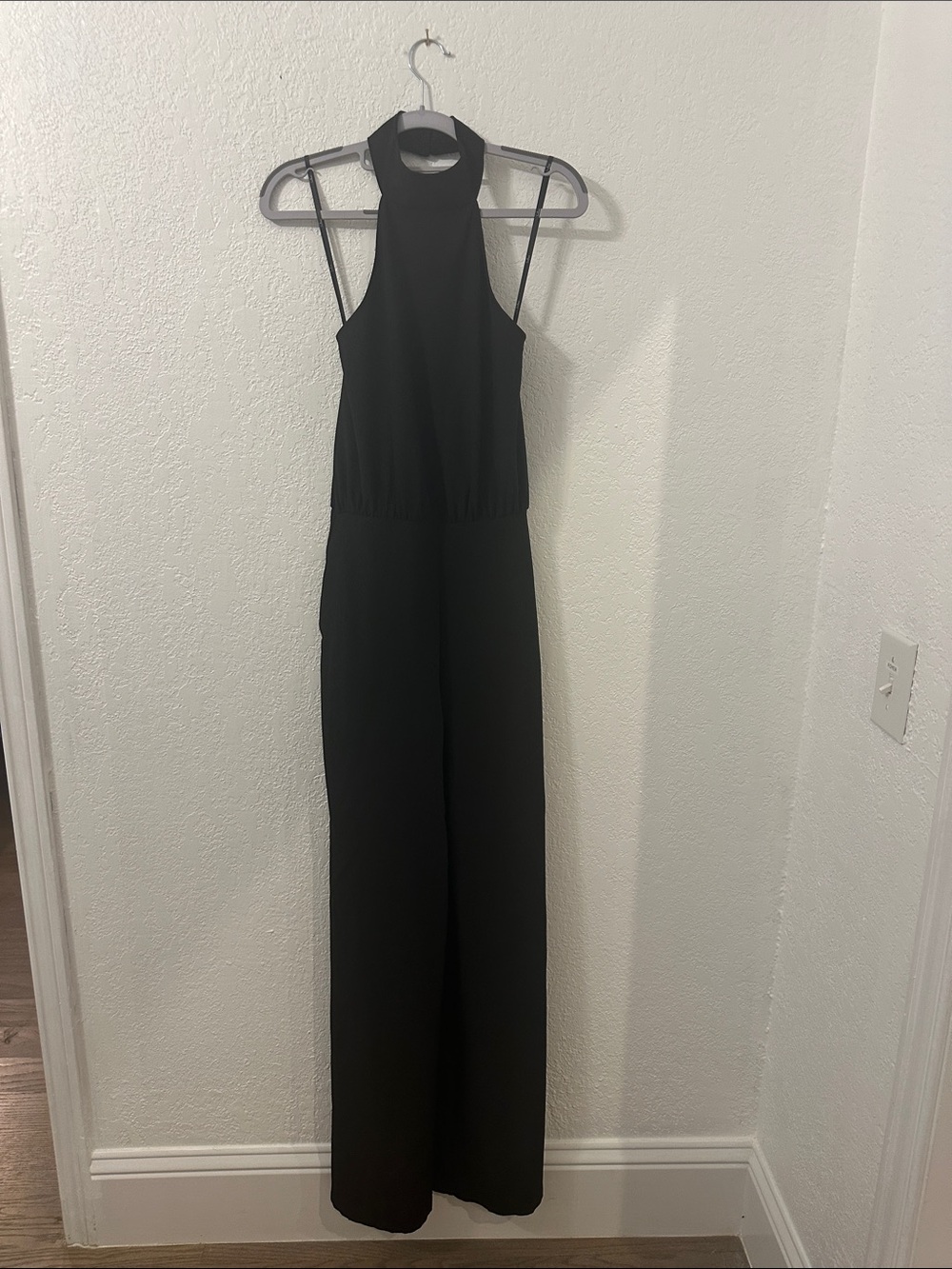 Lulu's Black Halter Wide-Leg Jumpsuit